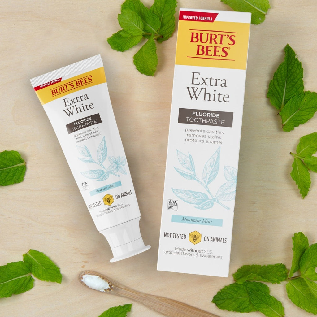 Extra White Fluoride Natural Toothpaste Mountain Mint Iq